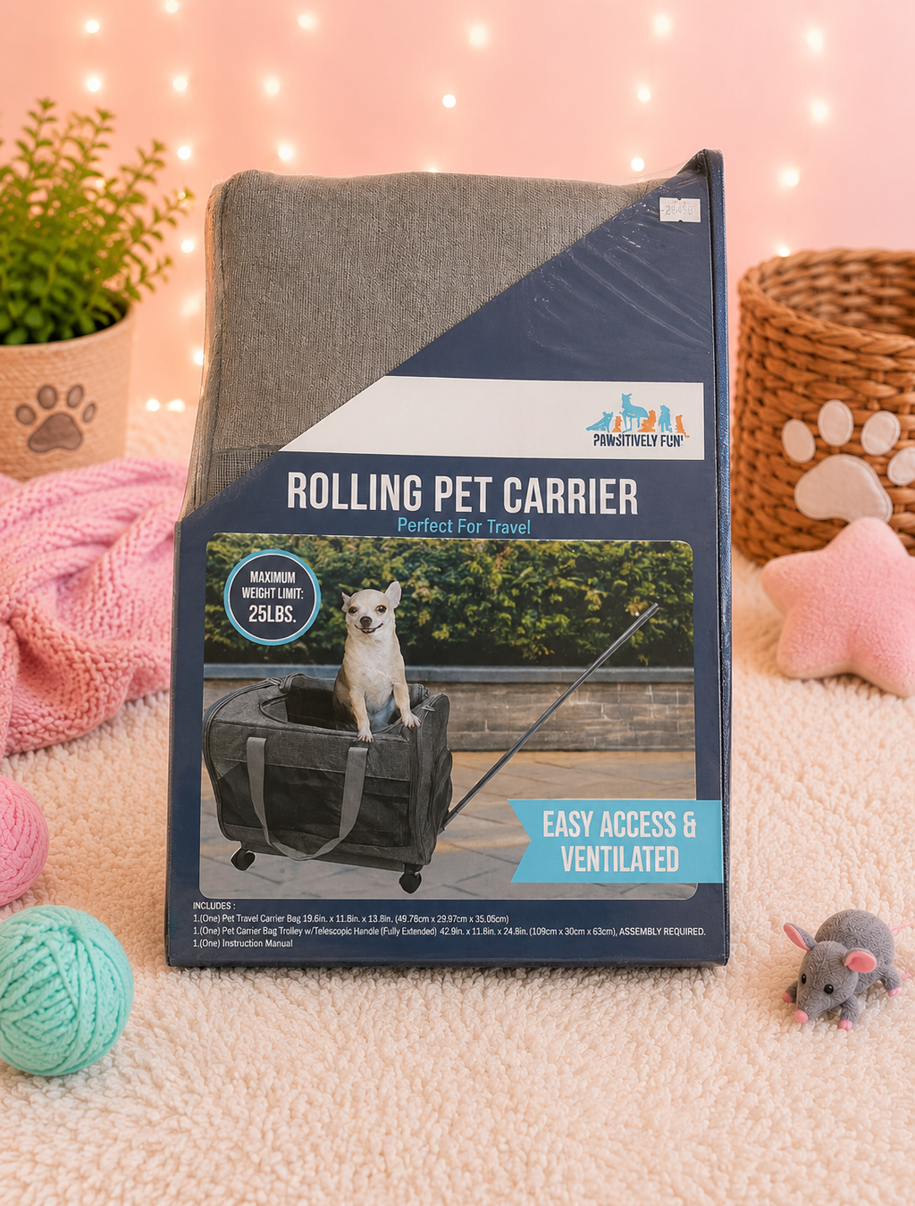 🐾 Transportador con ruedas para perros y gatos 🐶🐱