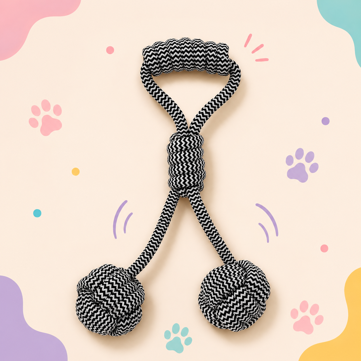 🐾 Juguete de Cuerda con Nudos para Perros