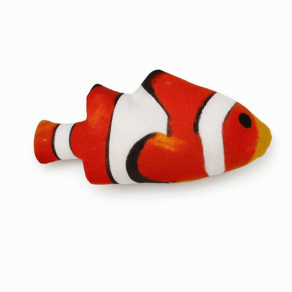 Pez payaso peluche para gato