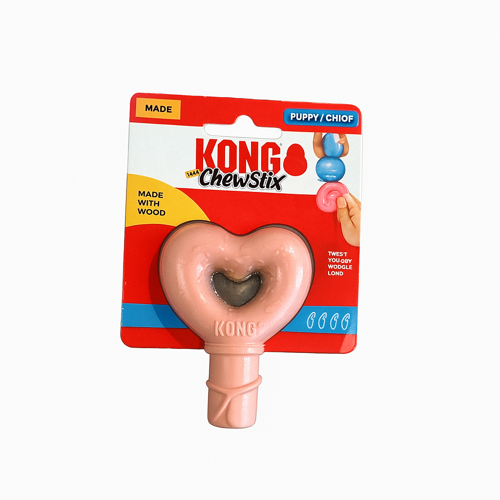 🐶💛 KONG ChewStix Puppy – Juguete para Cachorros hecho con Madera Real