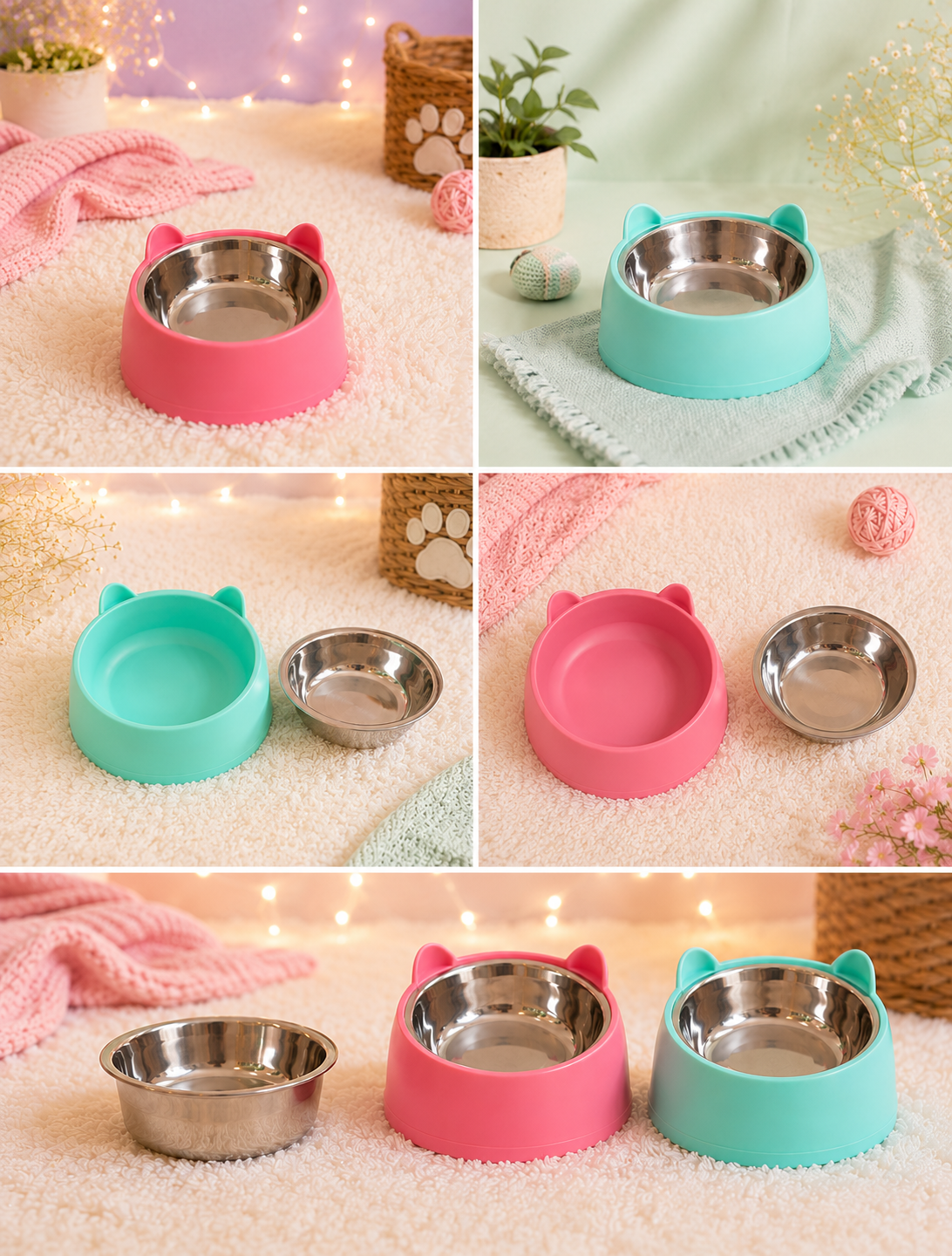 🐱💕 Comedero para Gato con Diseño de Orejitas 💕