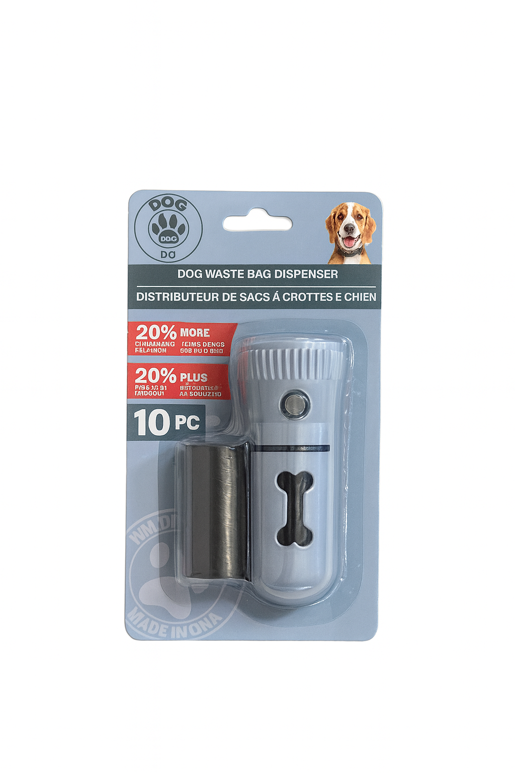 Dispensador de Bolsas con Foco  – Incluye Rollos