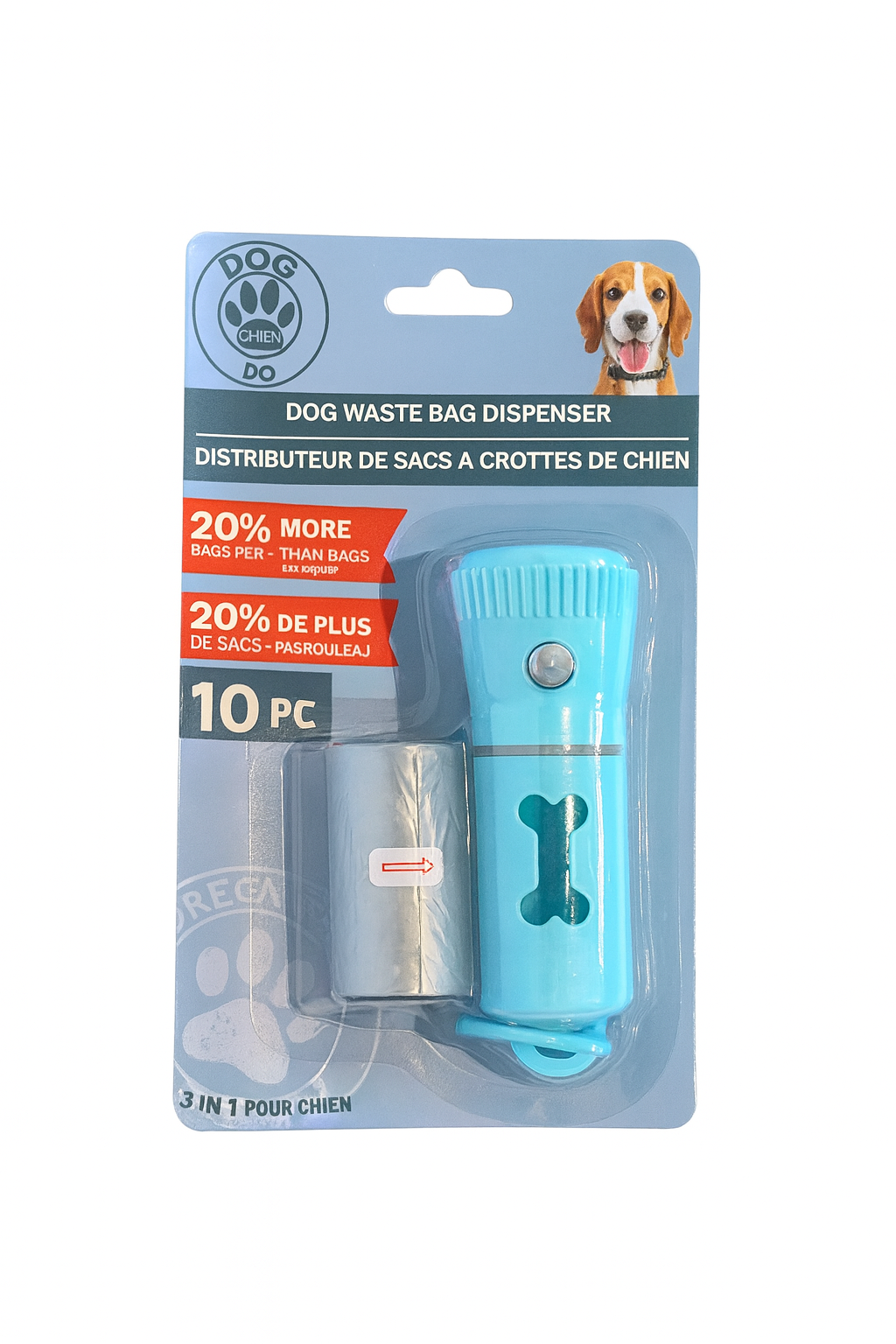 Dispensador de Bolsas con Foco  – Incluye Rollos