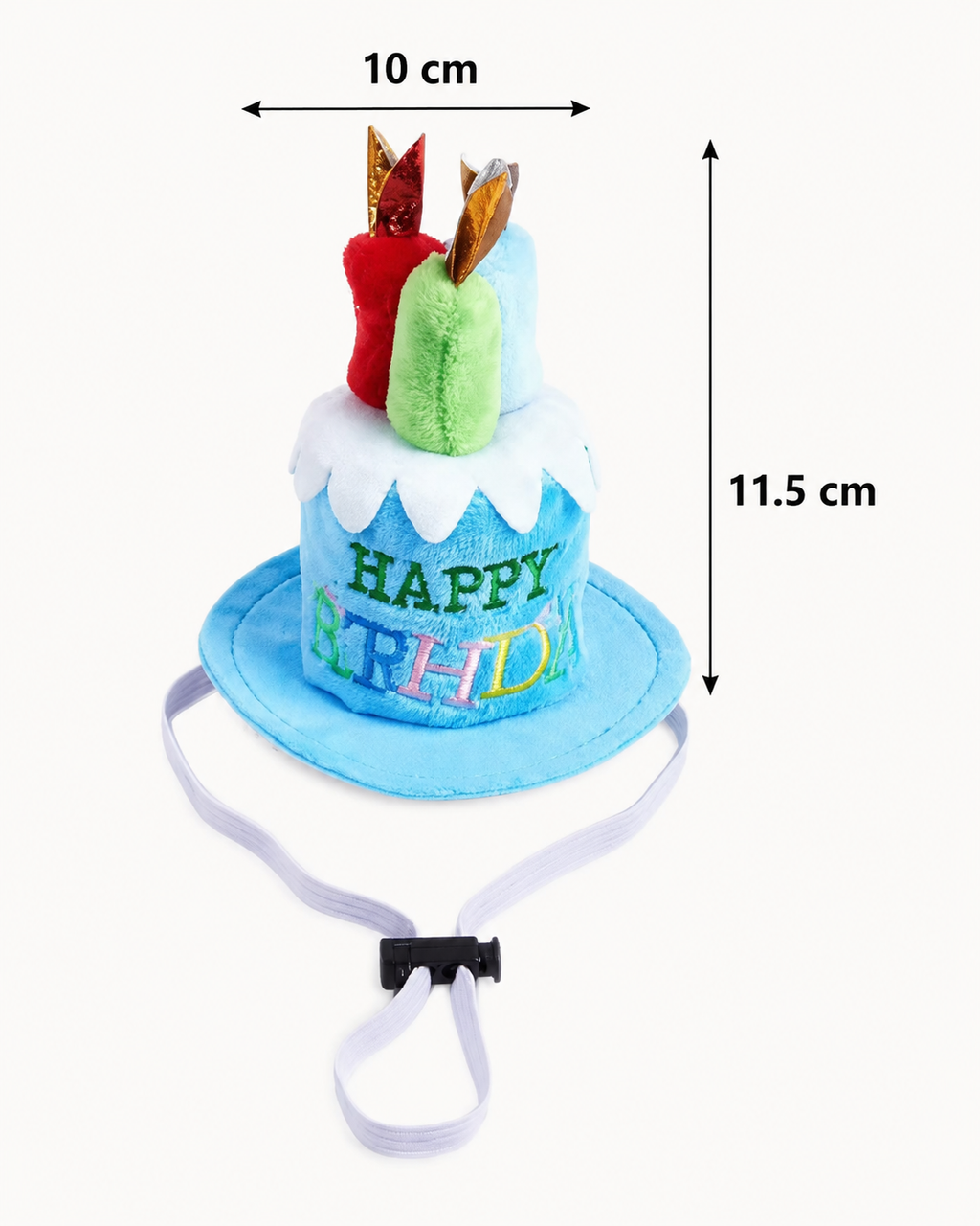 🎂 Sombrero de Cumpleaños para Mascotas con Diseño de Pastel y Velas