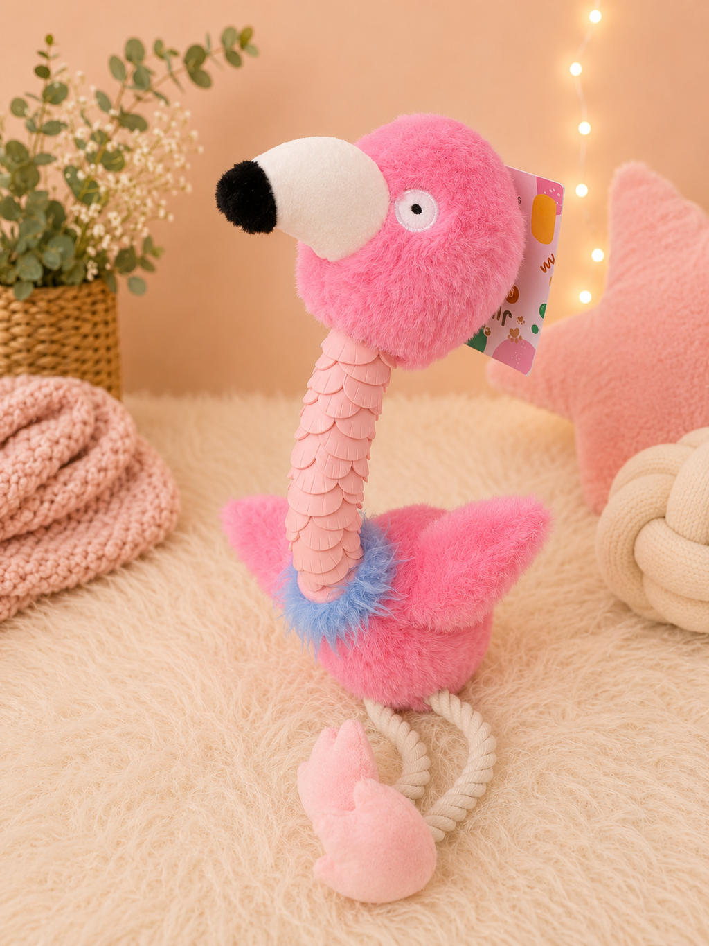 🦩 Pelícano Rosa de Peluche con Cuerda 🦩